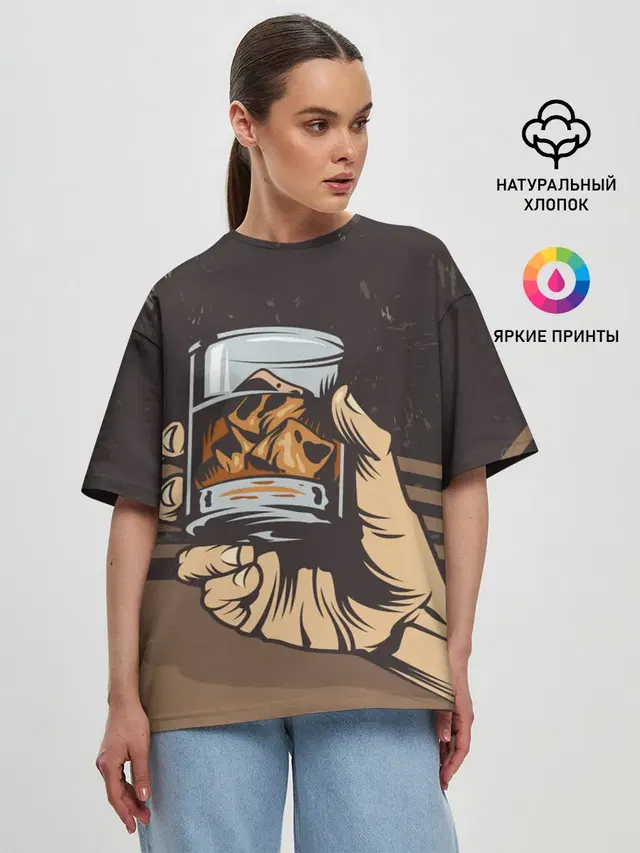 Женская футболка оверсайз