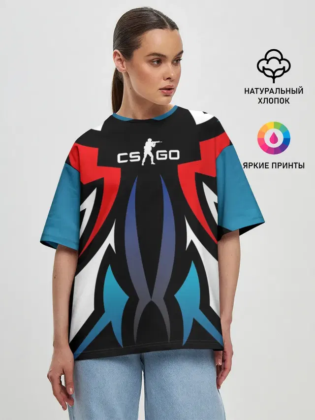 Женская футболка оверсайз