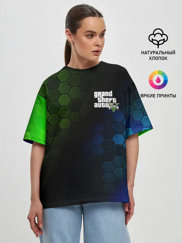 Женская футболка оверсайз