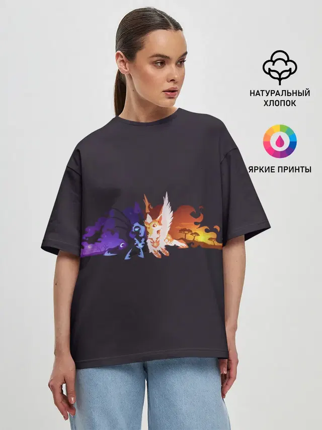 Женская футболка оверсайз