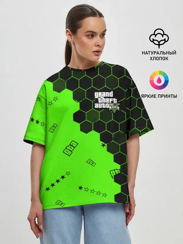 Женская футболка оверсайз