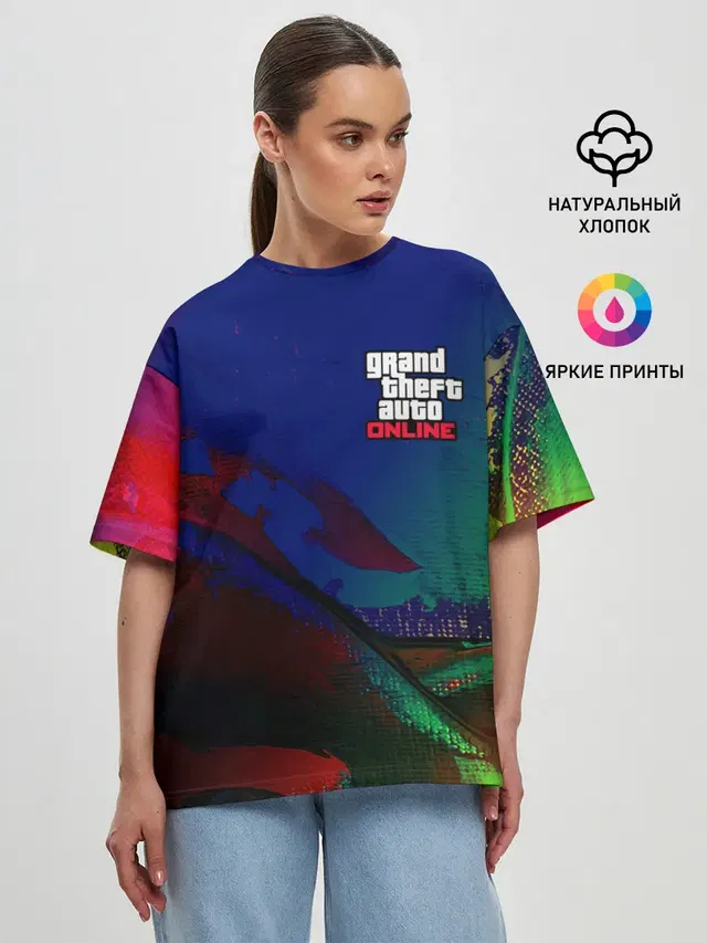 Женская футболка оверсайз