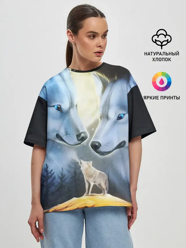 Женская футболка оверсайз