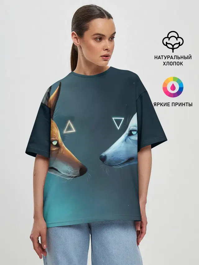 Женская футболка оверсайз