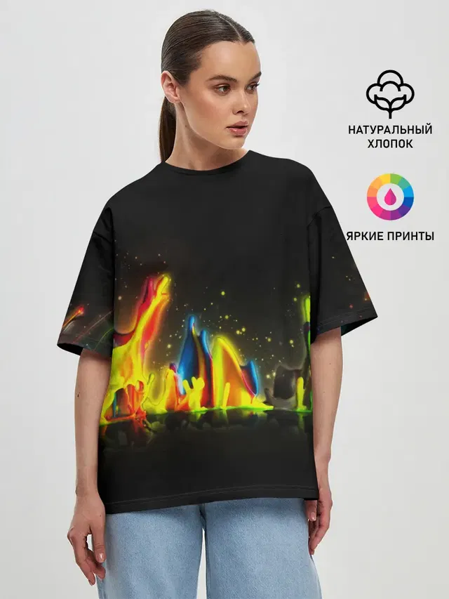 Женская футболка оверсайз