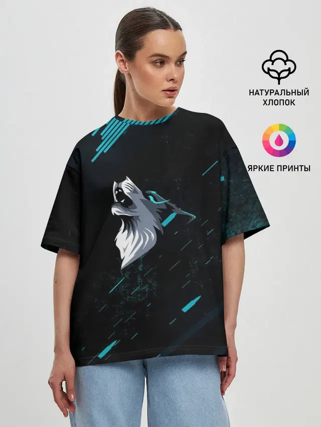 Женская футболка оверсайз