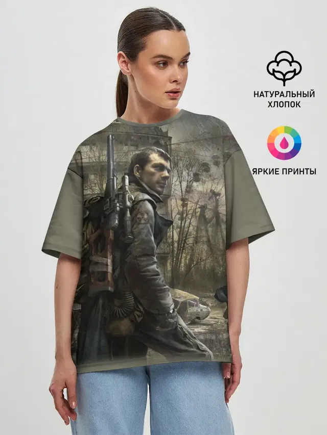 Женская футболка оверсайз