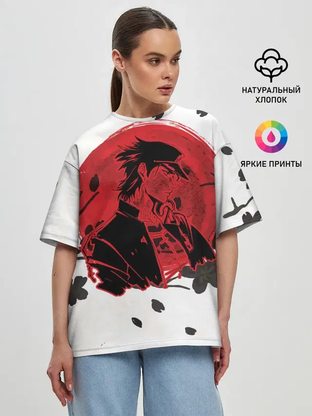 Женская футболка оверсайз