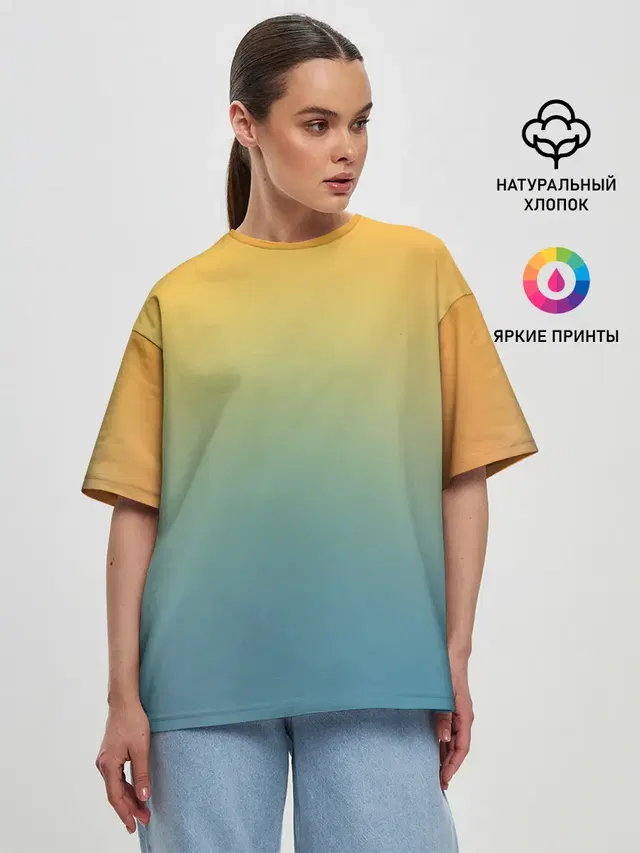 Женская футболка оверсайз