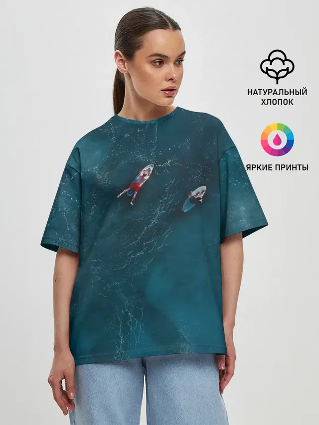 Женская футболка оверсайз