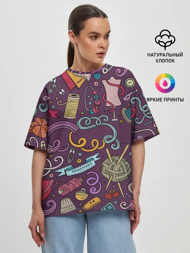 Женская футболка оверсайз