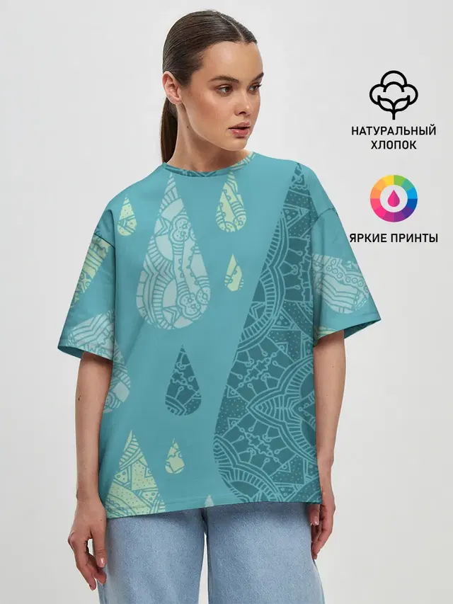 Женская футболка оверсайз