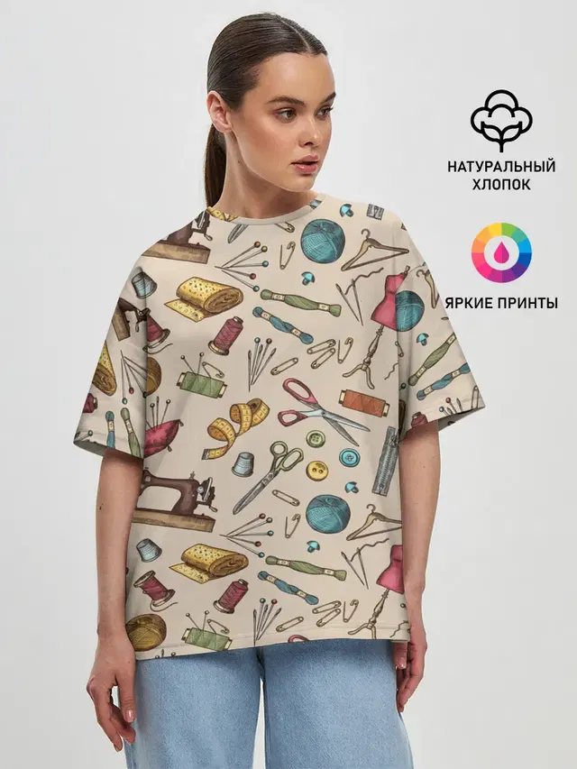 Женская футболка оверсайз