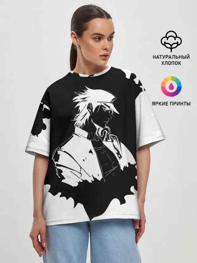 Женская футболка оверсайз