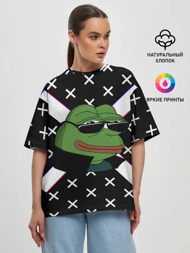 Женская футболка оверсайз
