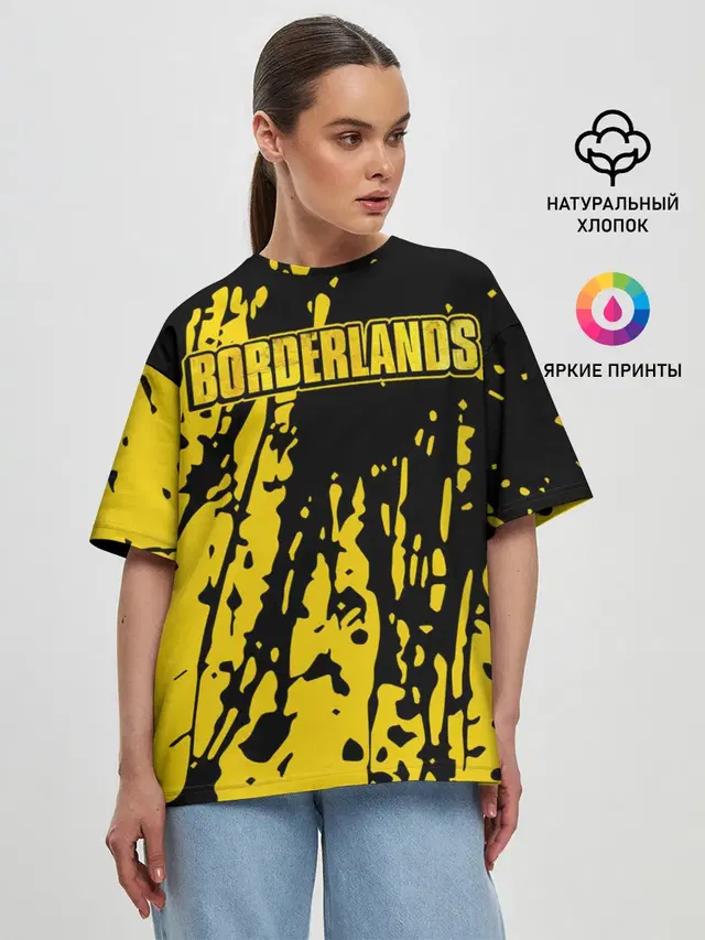 Женская футболка оверсайз с принтом «Borderlands»