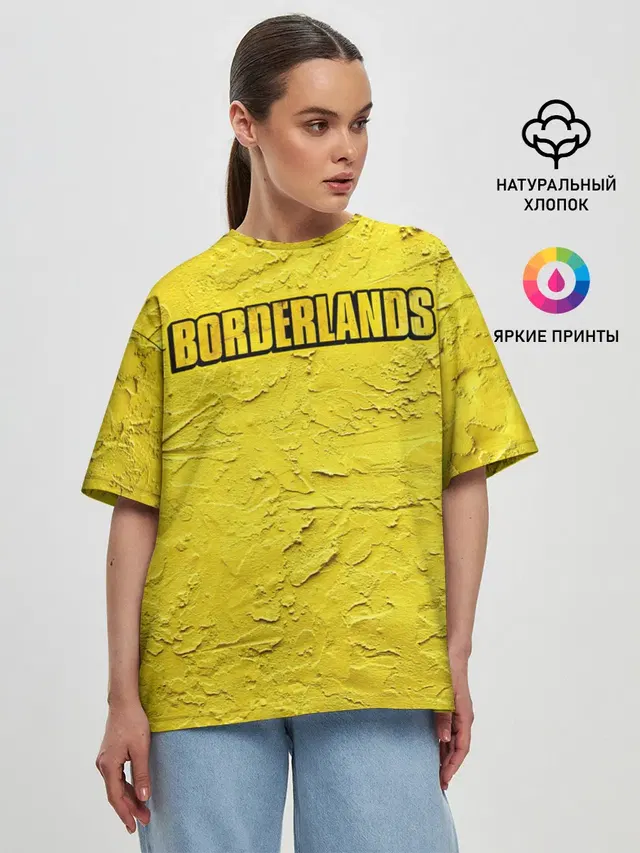 Женская футболка оверсайз с принтом «Borderlands»