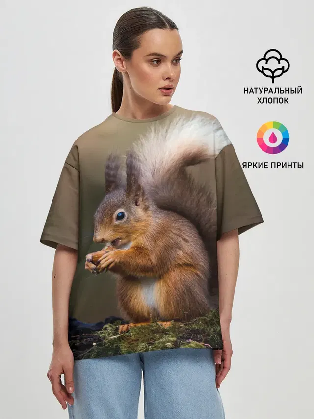 Женская футболка оверсайз