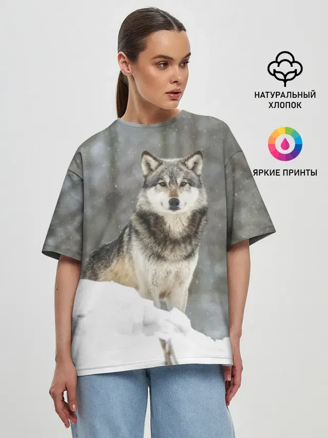 Женская футболка оверсайз