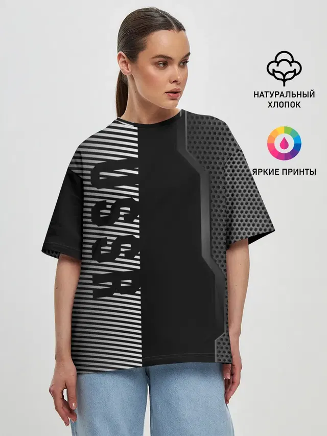 Женская футболка оверсайз