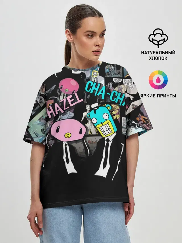 Женская футболка оверсайз