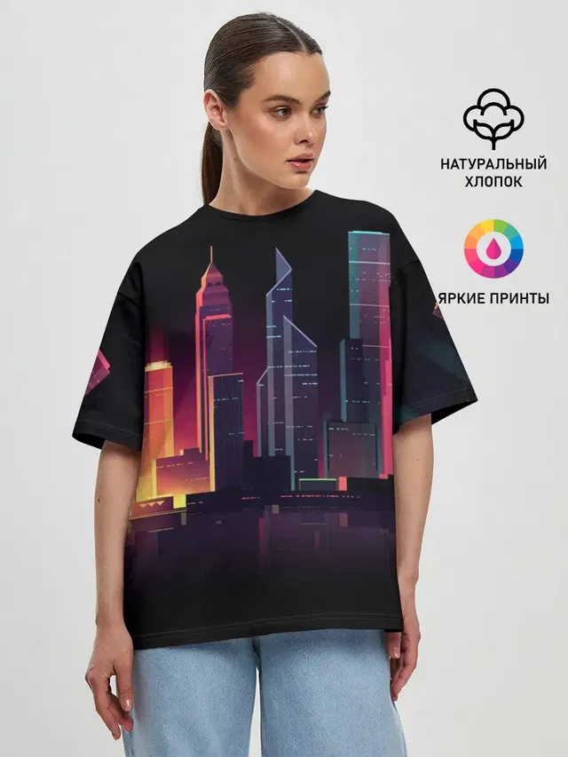 Женская футболка оверсайз