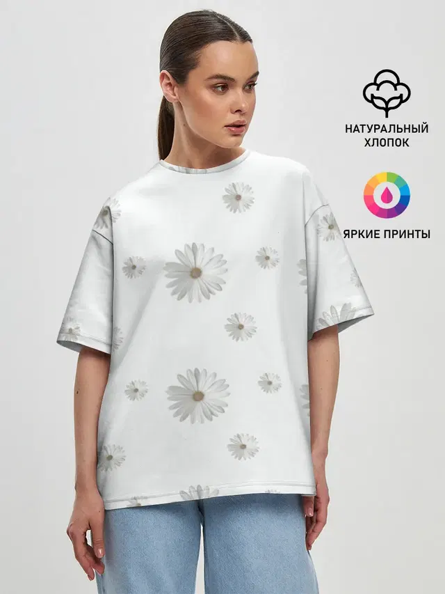 Женская футболка оверсайз
