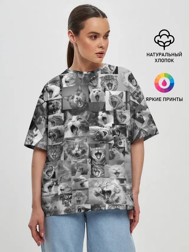 Женская футболка оверсайз