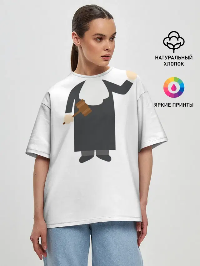 Женская футболка оверсайз