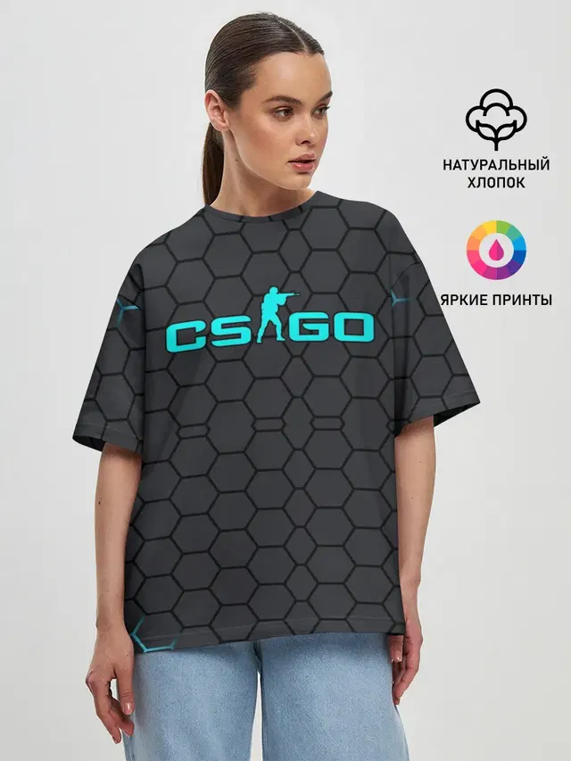 Женская футболка оверсайз