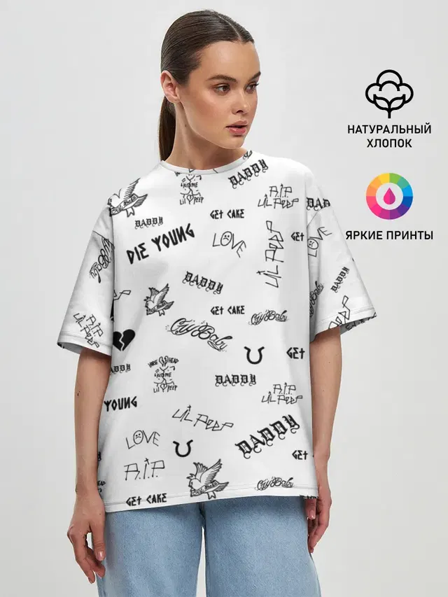 Женская футболка оверсайз