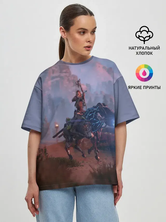 Женская футболка оверсайз