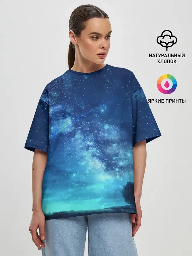 Женская футболка оверсайз