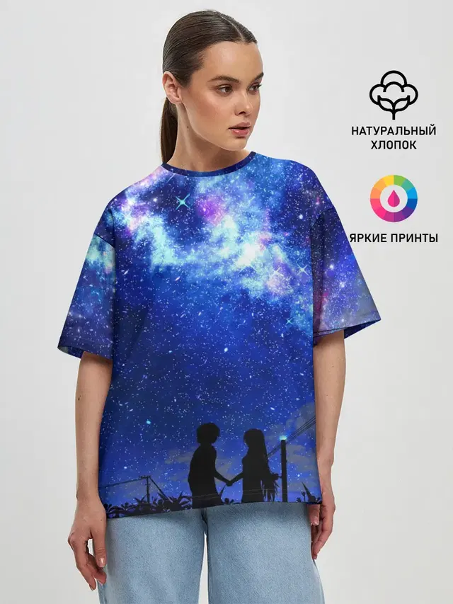 Женская футболка оверсайз