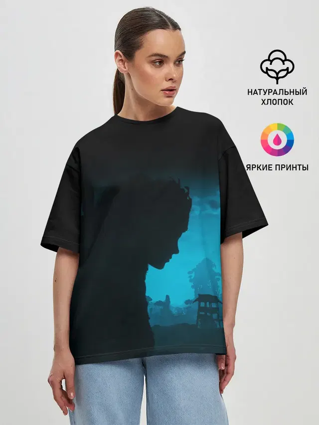 Женская футболка оверсайз