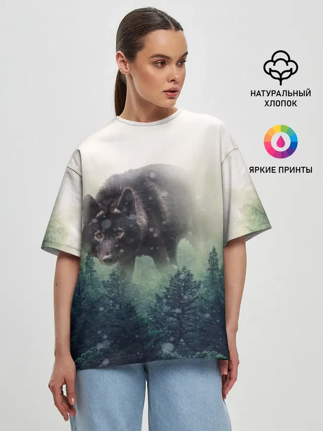 Женская футболка оверсайз