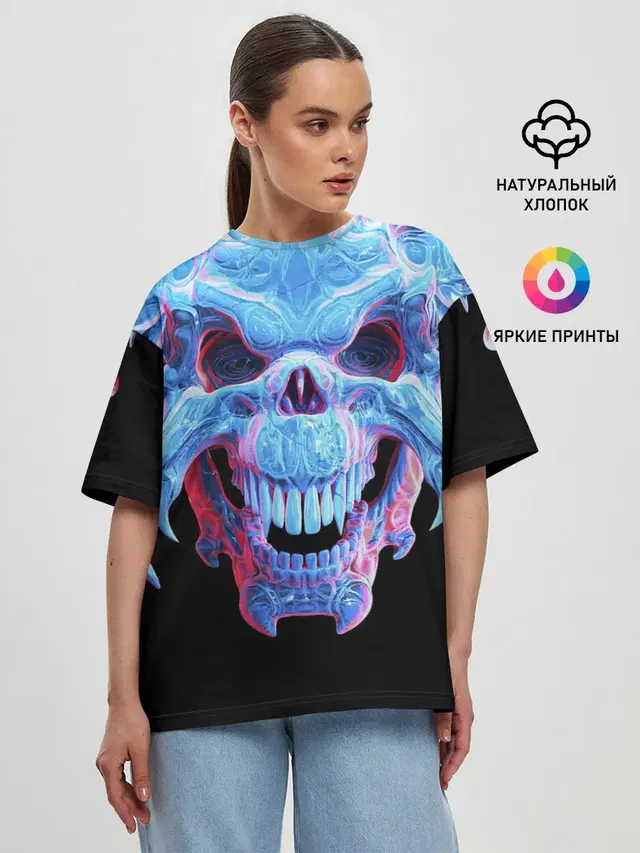 Женская футболка оверсайз