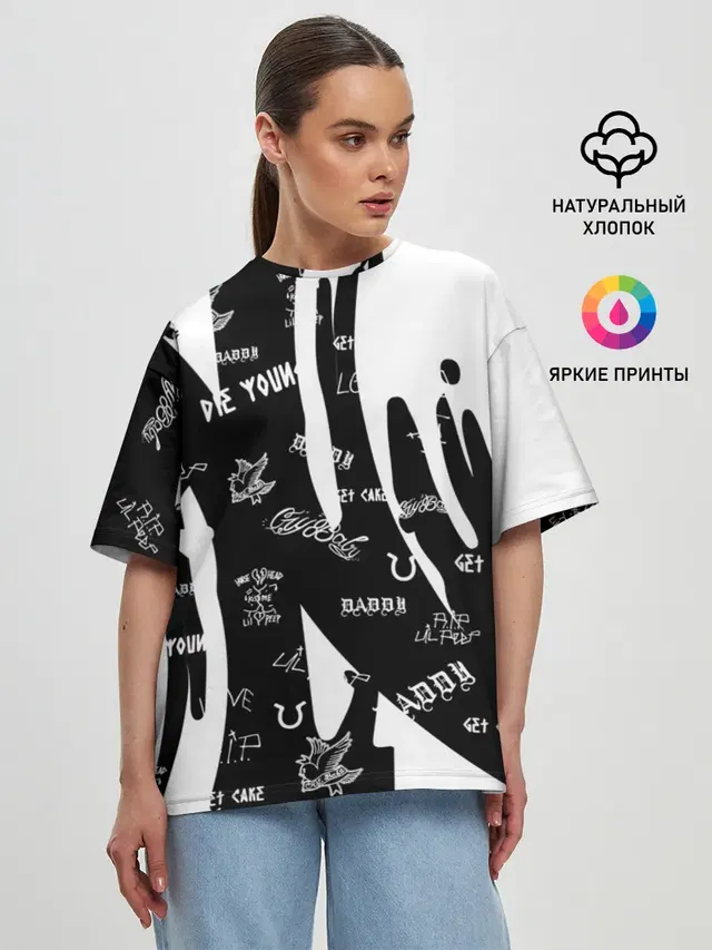 Женская футболка оверсайз