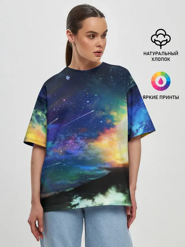 Женская футболка оверсайз