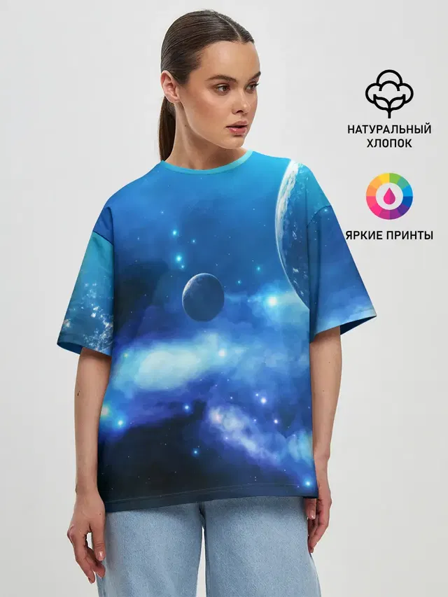 Женская футболка оверсайз