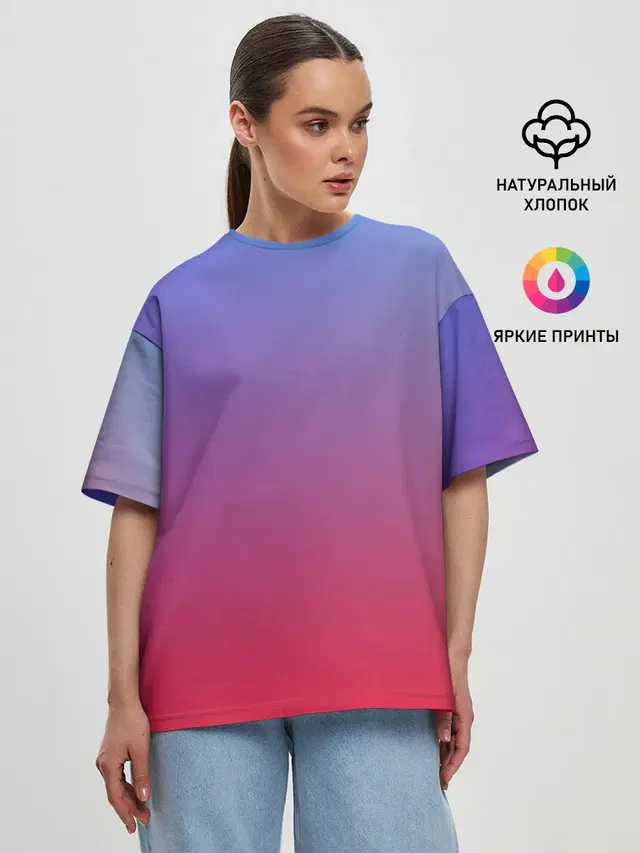 Женская футболка оверсайз