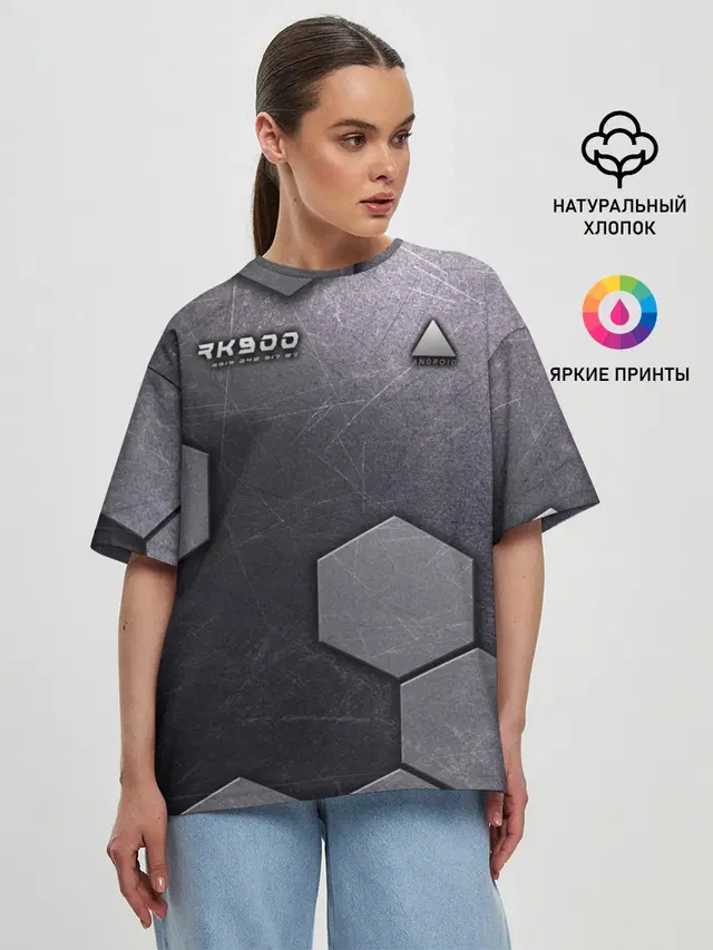 Женская футболка оверсайз с принтом «Android RK900»