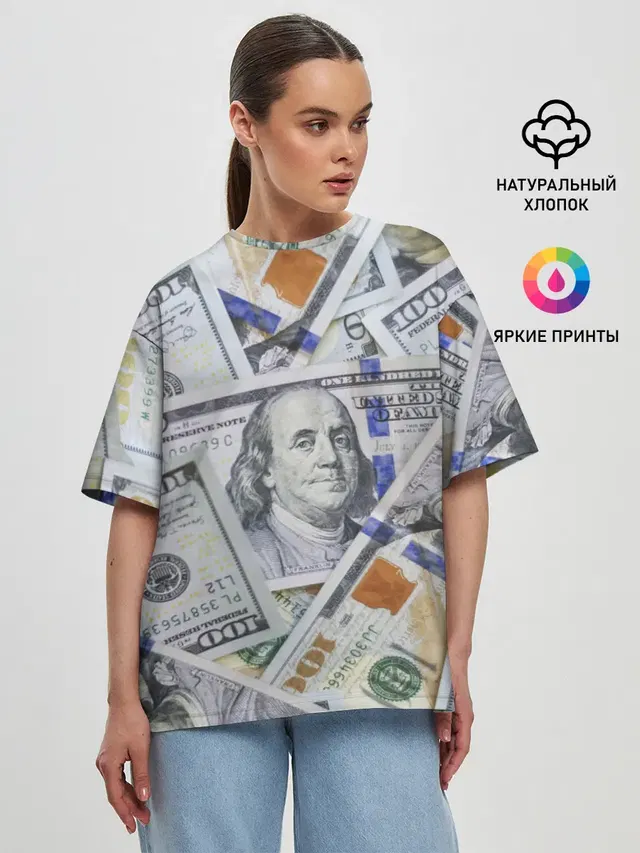Женская футболка оверсайз