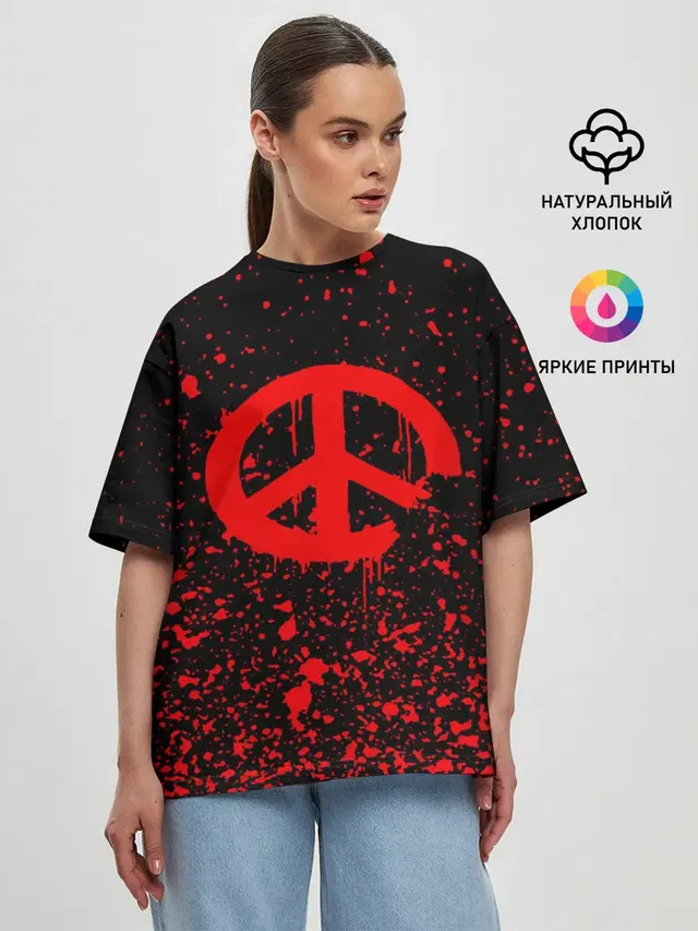 Женская футболка оверсайз
