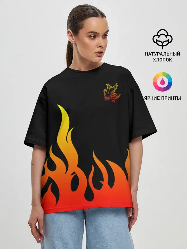 Женская футболка оверсайз