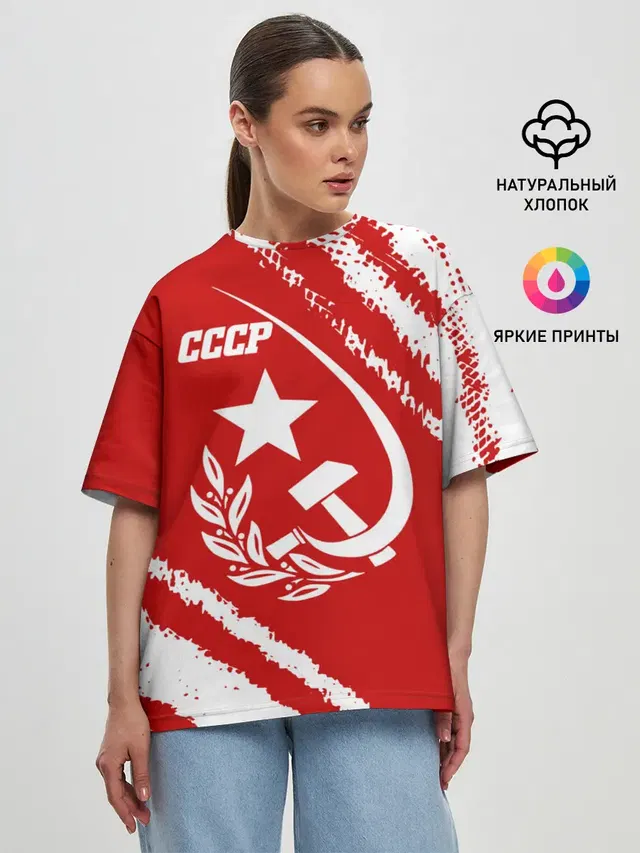 Женская футболка оверсайз