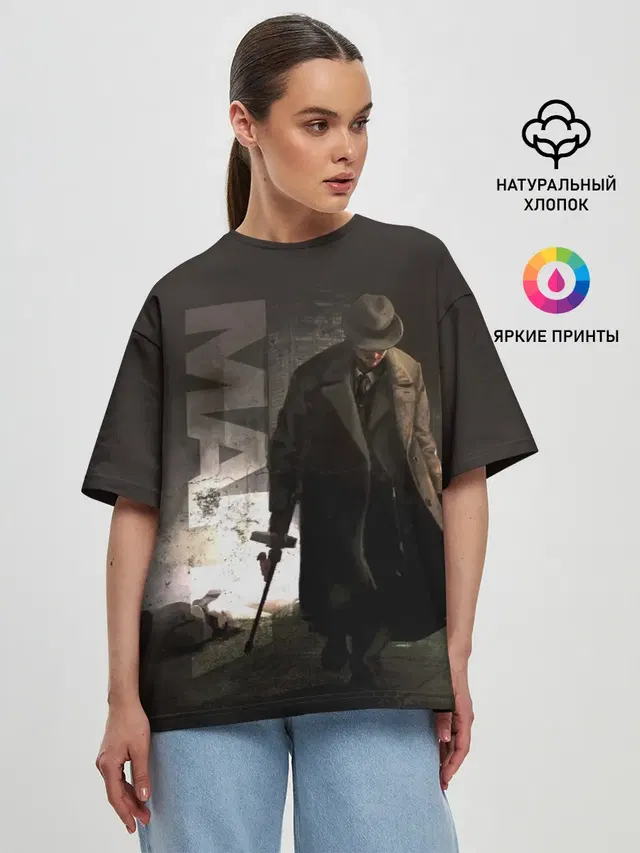 Женская футболка оверсайз