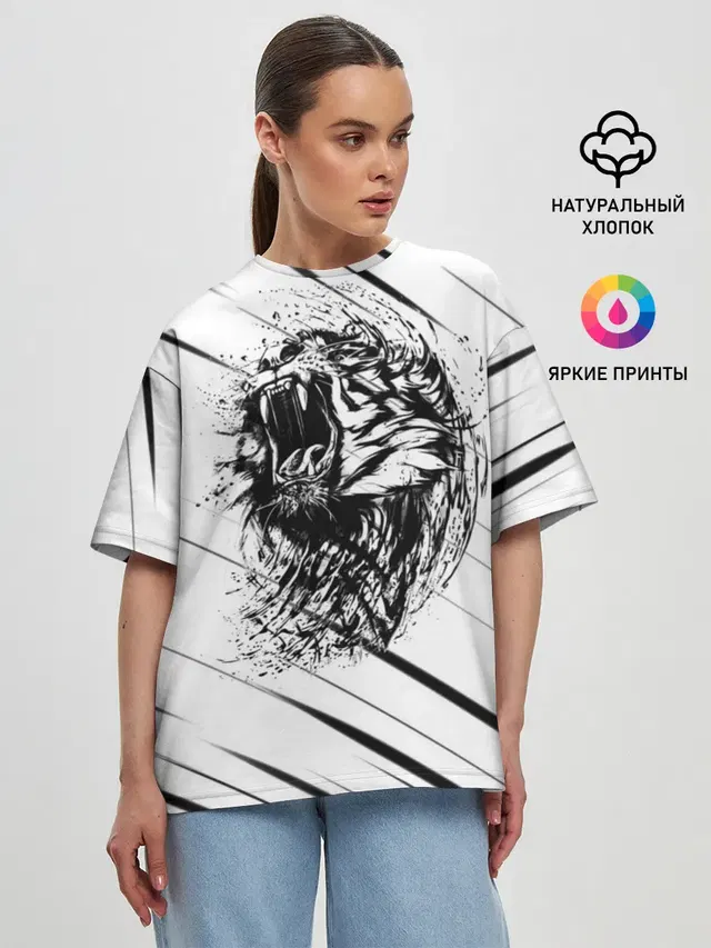 Женская футболка оверсайз