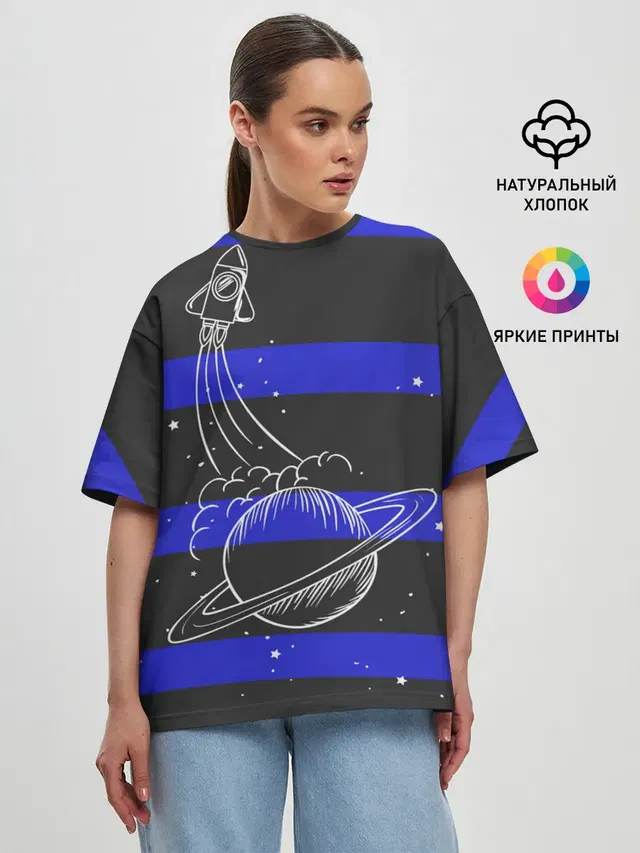 Женская футболка оверсайз