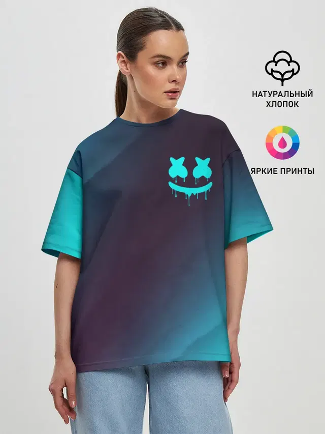 Женская футболка оверсайз